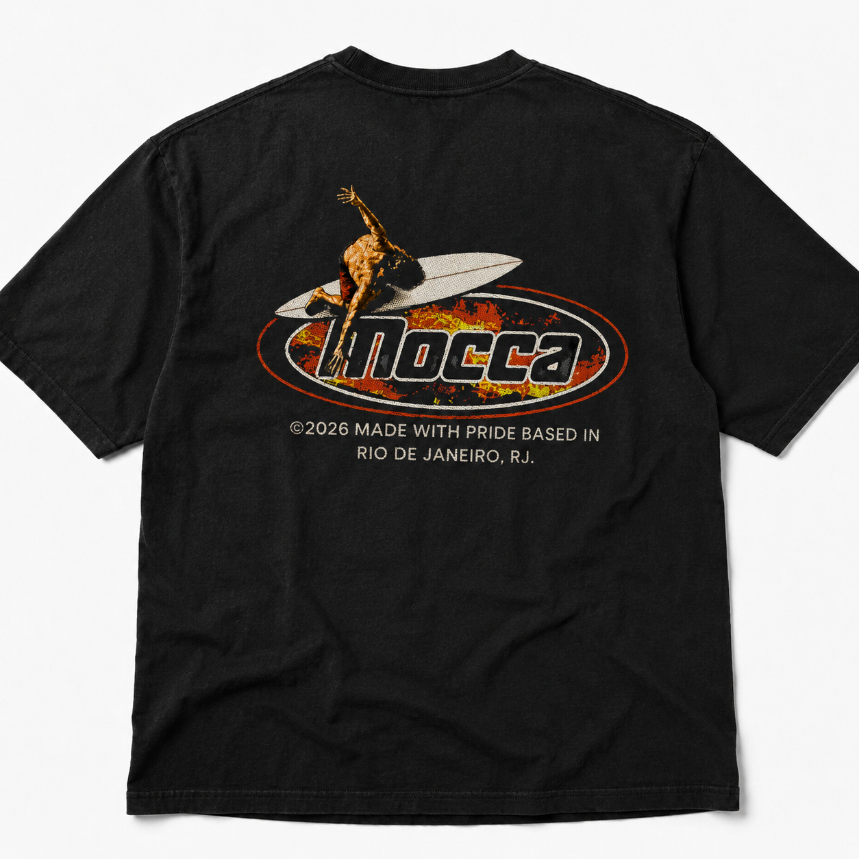 Costas da camiseta Mocca Surf Sunset Rider